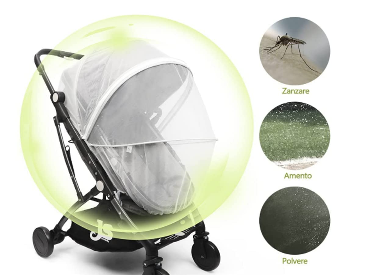 Zanzariera Passeggino Universale, Zanzariera Culla Neonato, Protezione Bambini da Vespe Zanzare Insetti