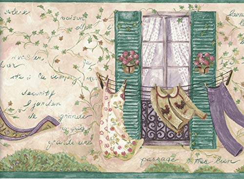 Wallpaper Border - Laundry Wallpaper Border 7064-732B
