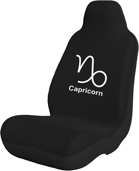 Capricorn Sign Car Seat Cushion Covers Durable Stretch Front Seat Protector Cover, for SUV, Sedan, Trucks 1 PCS