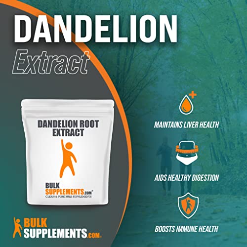 Bulksupplements.com Dandelion Root Extract Powder - Herbal Supplements For Liver & Digestive Support - Gluten Free - 500Mg Per Serving, 200 Servings (100 Grams - 3.5 Oz) #TOP2