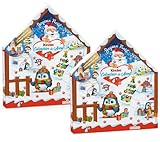 Calendrier de l'Avent Chalet Chocolat Noël Kinder - 184g - Lot de 2 - Vendu Par Lot - Offre Spéciale