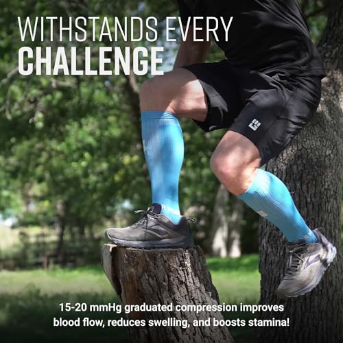 Image of MudGear Graduated Compression Socks, Durable, Sweat-Resistant OCR Performance Socks with Cushioned Footbed, Made in USA