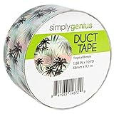 Simply Genius Colored Duct Tape - 1.88-in x 10 Yd Roll, Tropical Breeze Pattern - Strong Adhesive Tape for Crafts, Scrapbooking & DIY