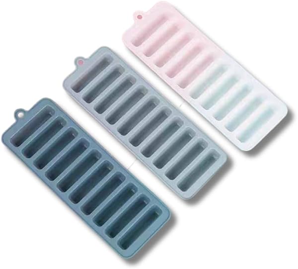 Molde de silicona para hielo alargado, 10 tubos