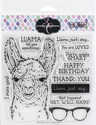 COLORADO CRAFT COMPANY Colorado Clear Stamp, Llama Tell You-Big & Bold