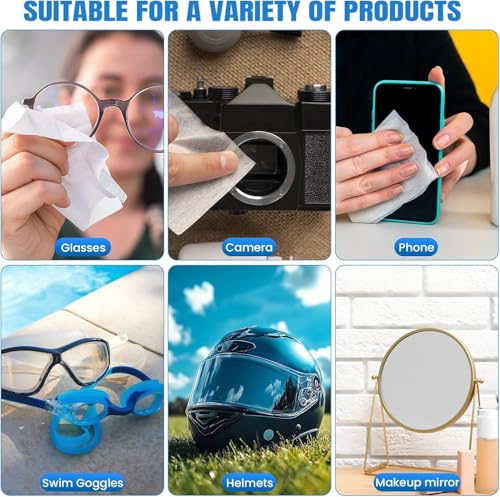 Image of VOISEN Lens Wipes for Eyeglasses,1000 Pack Eye Glasses Cleaner Wipes | Pre-Moistened Individually Wrapped Lens Wipes,Non-Scratching Non-Streaking,Safe for Eyeglasses, Goggles, Camera Lens, Phone