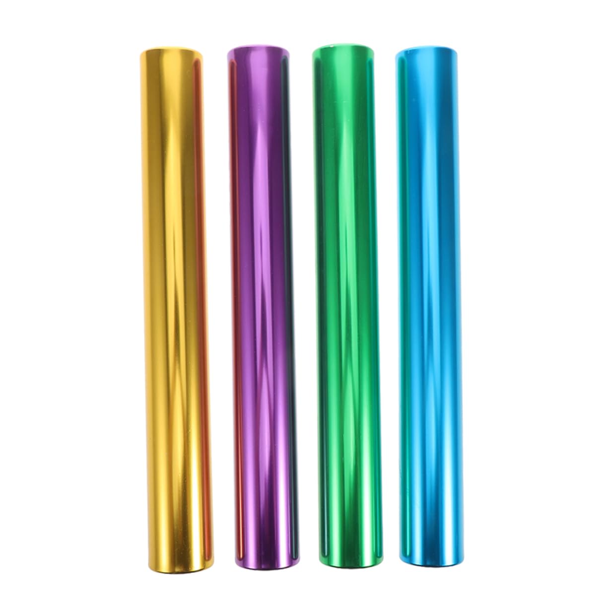 Milisten 4pcs Aluminum Relay Race Sticks: Lightweight Track Relay Stick for Outdoor Sports Practice - Wear-Resistant Smooth Running Rod for School Competitions