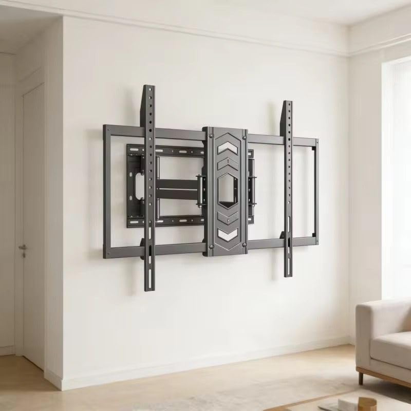 Image of AUDIOVAN Full Motion Interactive Panel Wall Mount Bracket (AVT-A10) for 65 inch to 120 inch Large Displays,Heavy Duty Articulating Dual Arm, Max VESA 800x600mm, 100kg Capacity, Swivel, Tilt, Cable Management