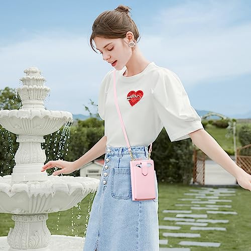 Image of Peacocktion RFID Crossbody Wallet Purse for Women Small Travel Cell Phone Purses Trendy Vegan Leather Bags with Card Slots