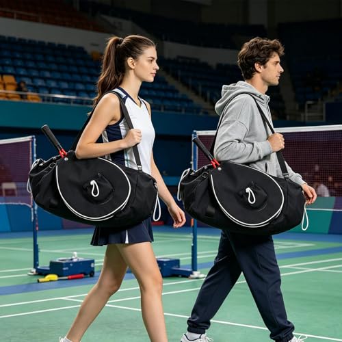 Bolsa de tenis impermeable que soluciona el espacio con su bolsillo extraíble 4