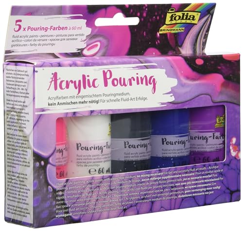 Folia Acrylic Set i Intensiv, Composto da 5 Colori...