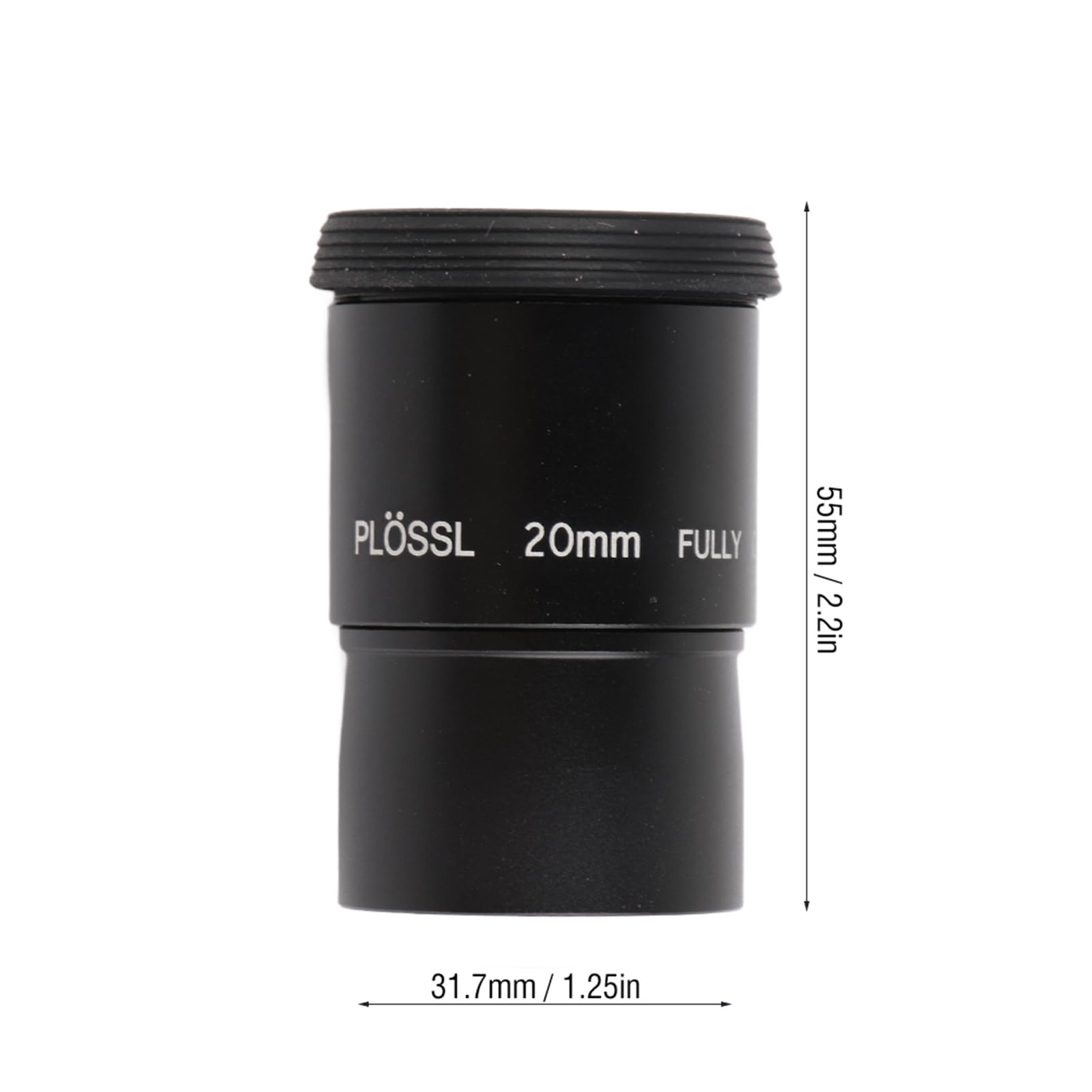 Oculaire de Lentille de Télescope D'astronomie Plossl 20mm avec Filetage de Filtre 1.25