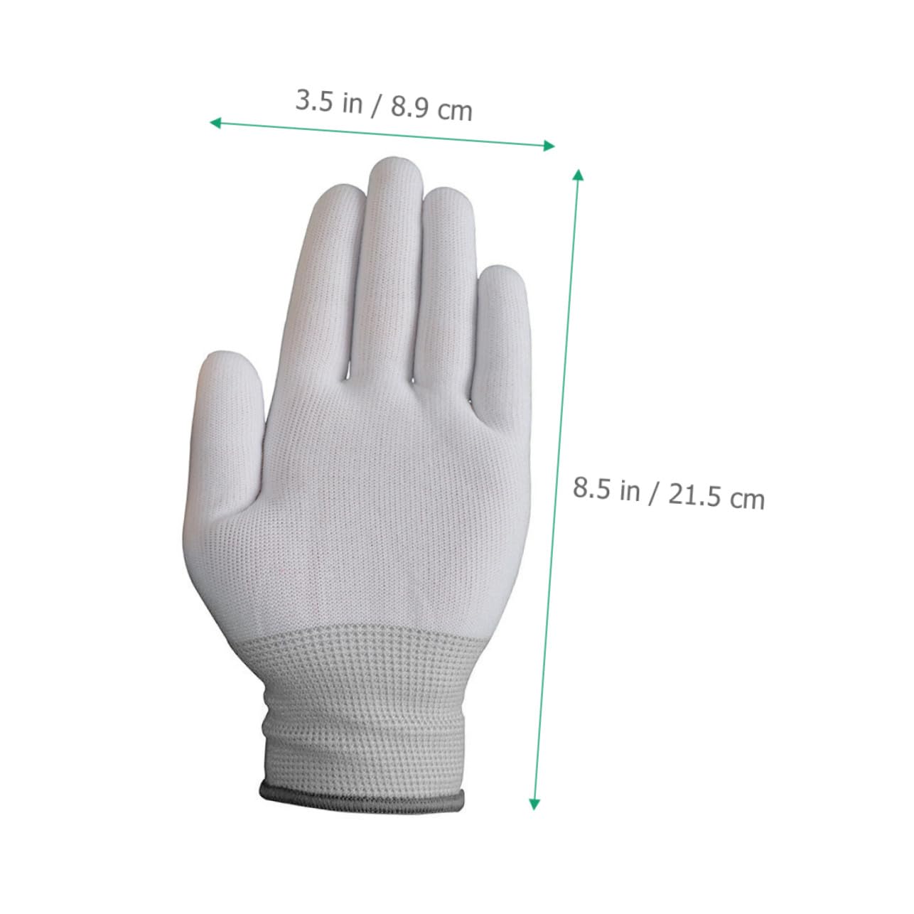 Guantes Antiestáticos de Nailon Revestimiento, 12 Pares | Trabajo de Precisión Industrial, Puño Tejido Ergonómico, Dedos Completos, para Reparación y Placas