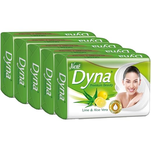Dyna Lime Beauty Soap - Aloevera Extracts Pack of 5 100gm