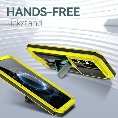 Coque métal Samsung S26 Ultra blindée de qualité supérieure jaune
