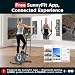 JLL Cross Trainer Smart Compact Elliptical Machine for Home, 2-in-1 Upright Whisper-Quiet Magnetic Resistance, Low-Impact Foot Pedal Exerciser, Bluetooth SunnyFit App Compatible