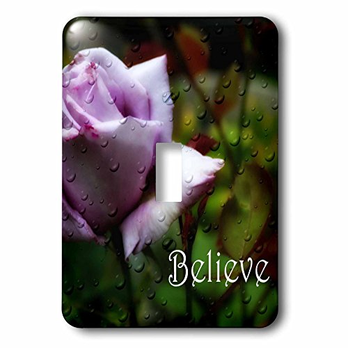 Rosa de lavanda placa de interruptor resistente al rayado 3dRose 2