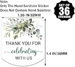 36 Hand Sanitizer Labels Thank You Wedding Bridal Shower Birthday Party Baby Shower