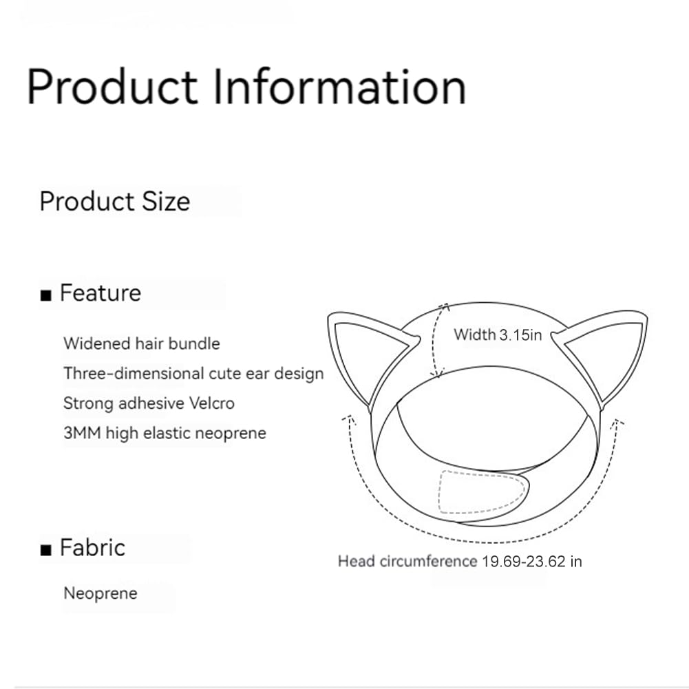 Capuche de Combinaison Oreilles de Chat néoprène 3 mm Serre-tête de plongée réglable Bandeau Protection Cheveux Cartoon pour Enfants et Adultes plongée Tuba Natation Surf
