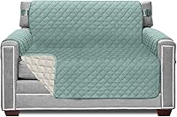 Vista 57 de Sofa Shield - Funda para sofá Loveseat con correa patentada, protector de cojines, funda reversible resistente a manchas y desgarros de perros