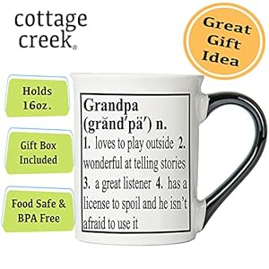 Cottage creek grandpa mug 16oz ceramic gift boxed grandpa coffee cup grandpa gifts for new grandparents gifts for grandpa from grandkids large coffee mug for grandpa dad fathers day  urban country home decor