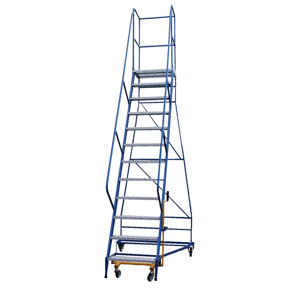 Fahrbare Podestleiter FP-2750m | mit Hebemechanismus| fahrbare Leitern mit Podest | Podestleitern, Plattformleiter, Podesttreppe