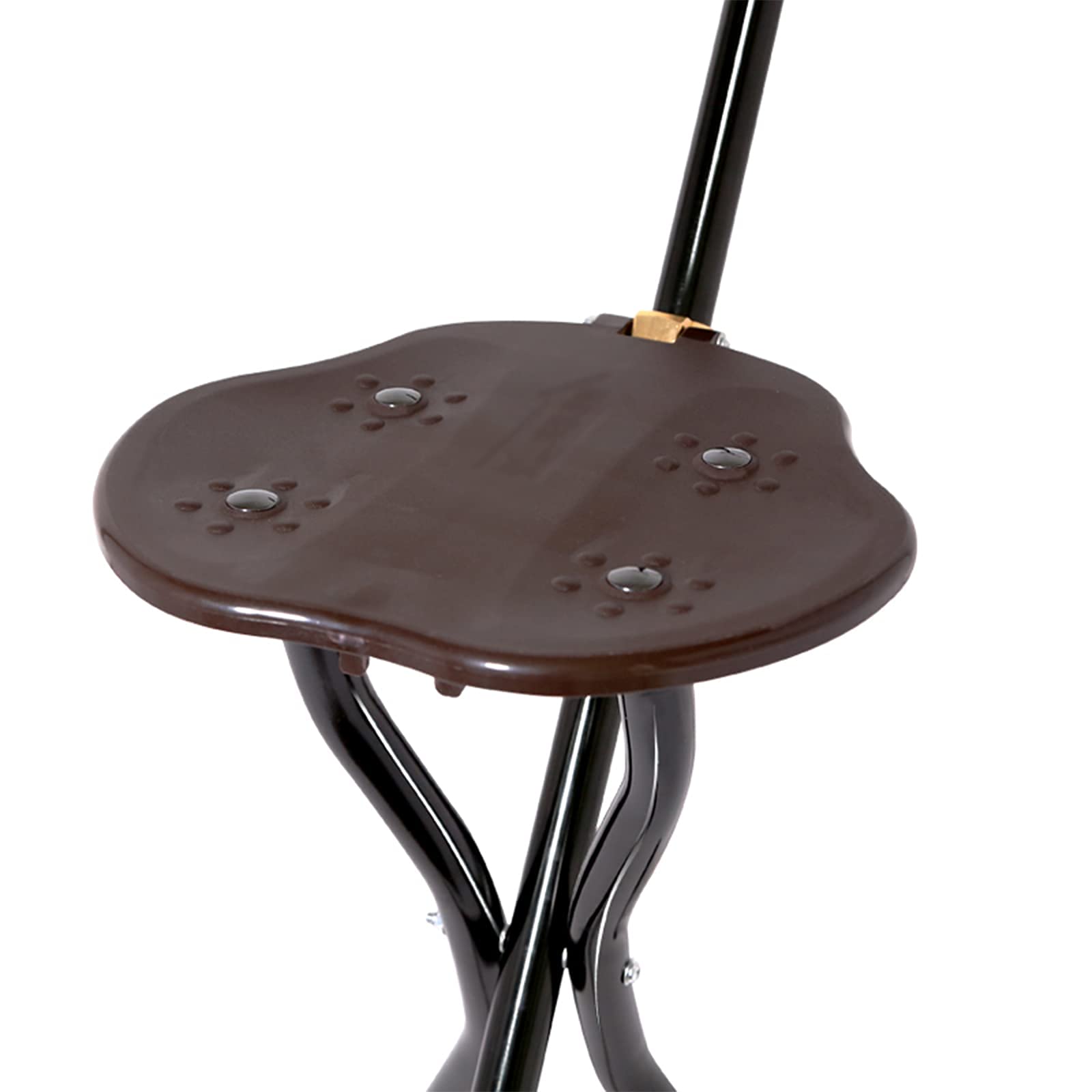 Bastón Plegable con Asiento, bastón Ligero Ajustable de Tres Patas con luz LED, para Personas Mayores, Ayuda para Viajes al Aire Libre Star of Light