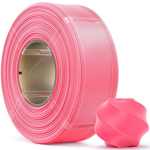 Image of PLA Basic, Pre-Dried Refill Filament 1kg (2.2lbs) for Reusable Spools, 1.75mm Spool-Less 3D Printing Filament, Compatible with Bambu Lab 3D Printers - Pink