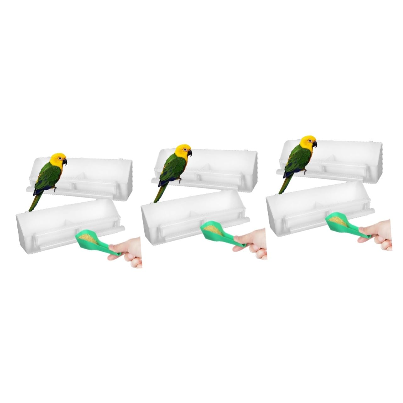 Mangeoire oiseaux cage distributeur alimentation automatique x3