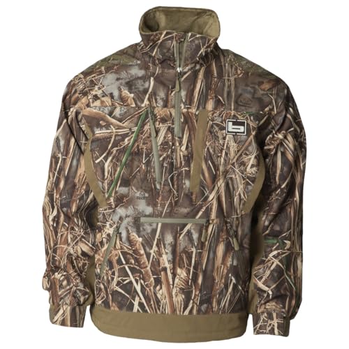 Banded Men's Stretchapeake Insulated Waterproof Breathable Lined Quarter-Zip Hunting Pullover with Elastic Drawcord Hem
