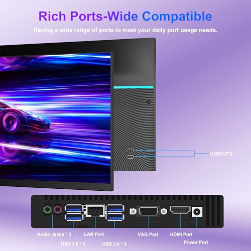 Image of 23.8 inch FHD All-in-One Computer Core i7 Processor (Max 3.0GHz) Sleek Black All-in-One Desktop PC 16GB DDR 512GB SSD with Bluetooth 5.3&WiFi 6 High-Definition Display for Home Office Study