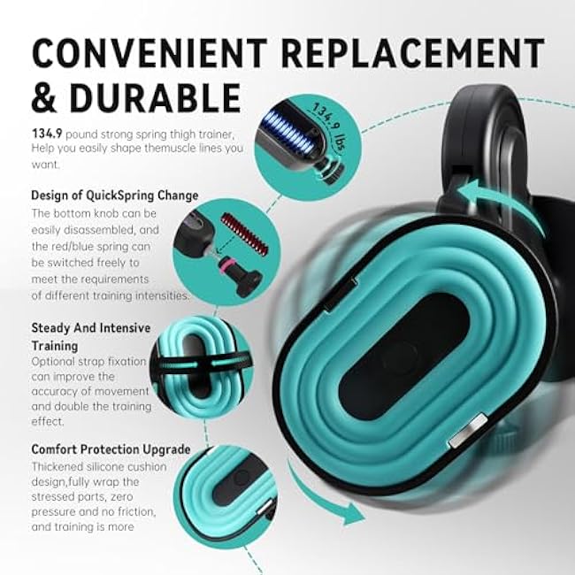 Thigh Trainer & Kegel Exerciser for Men, Pelvic Floor Trainer with Adjustable Resistance, Smart Display (Time/Cal/Rep/Count), 360¡ãInner Thigh Exerciser, Thigh Master for Home Workout