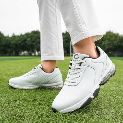 Image of Spikes Golf Shoes Men Training Golf Sneakers Comfortable Walking Footwears for Golfers
