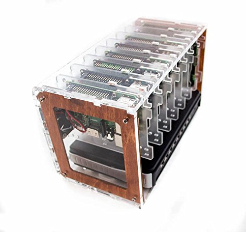 C4Labs Cloudlet Case: Cluster Case For Raspberry Pi And Other Single Board Computers-Clear/Wood #TOP5