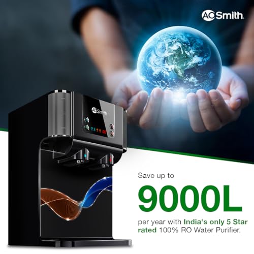 Image of AO Smith Z10 Instant Hot and Ambient Purifier| RO+Silver Shield | Baby-safe with 8 stage purification| Copper+Alkaline| Hot Water in Stainless Steel Tank| 55% Water Savings| 10L | One touch dispensing