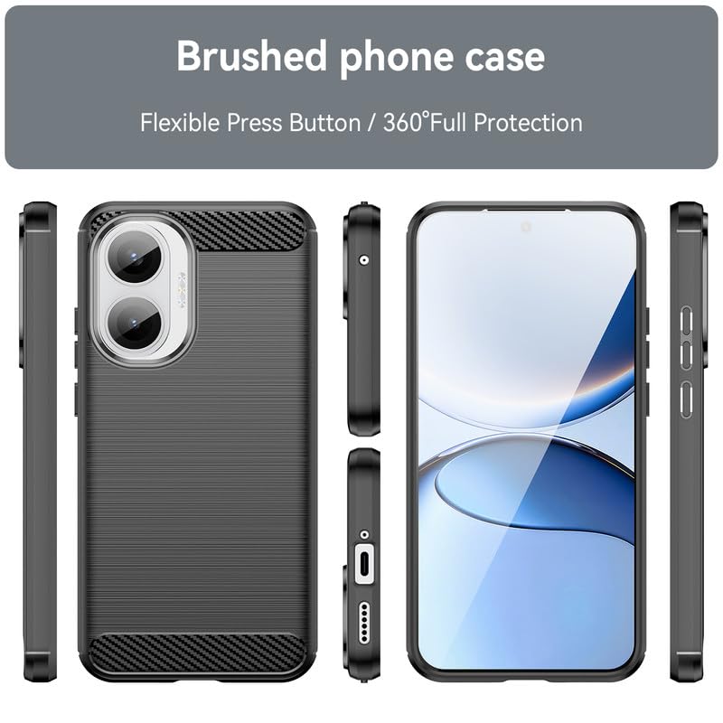 Image of Hybrid Carbon Fiber Back Case for Poco F7 5G (Black)