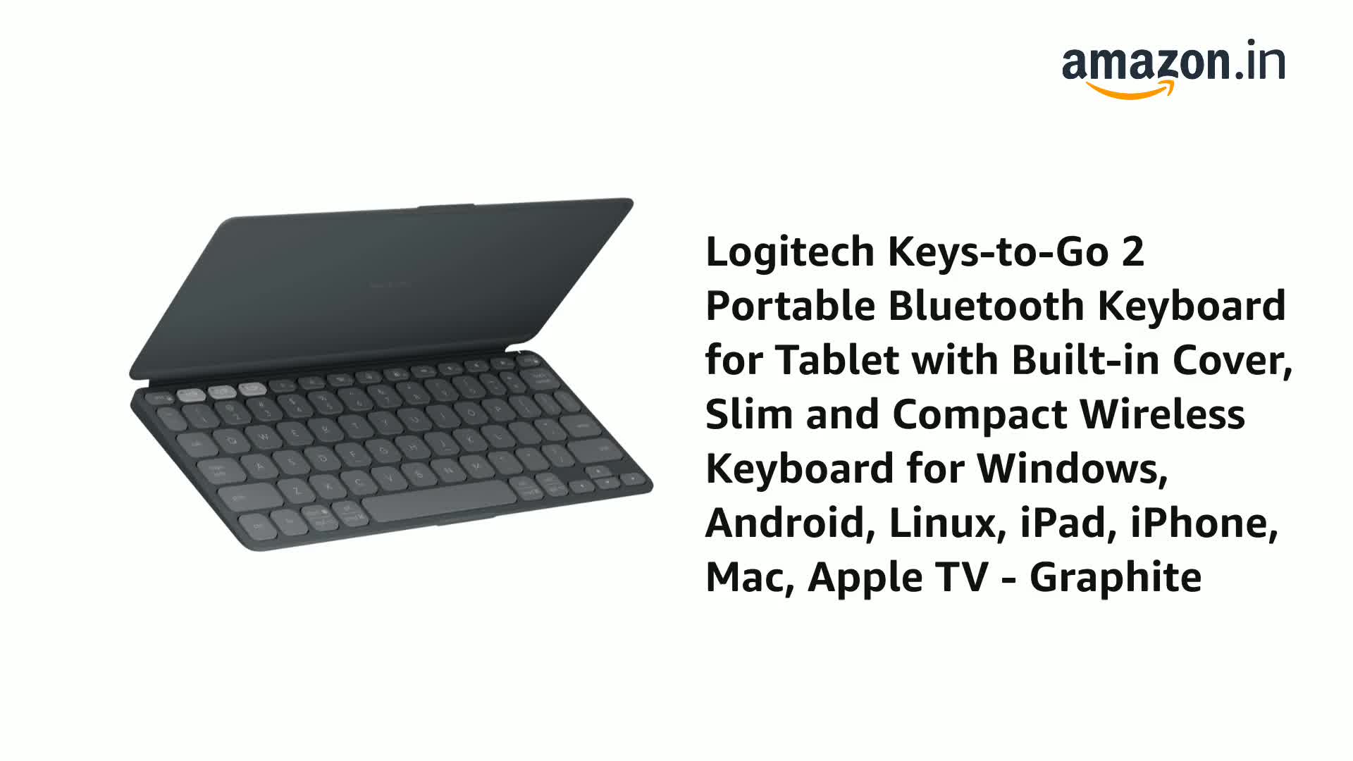 Amazon.in: Buy Logitech Keys-to-Go 2 Portable Bluetooth Keyboard