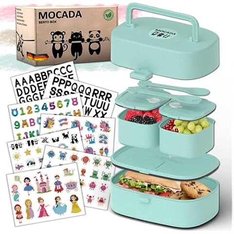 MOCADA® Blue Bento Box with Stickers Cover