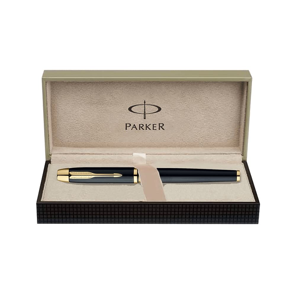 Amazon | PARKER Odyssey LACQUE ブラック ゴールドトリム万年筆
