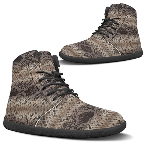 Image of Fashion Print Womens Mens High Top Barefoot Sneakers Flat Shoes