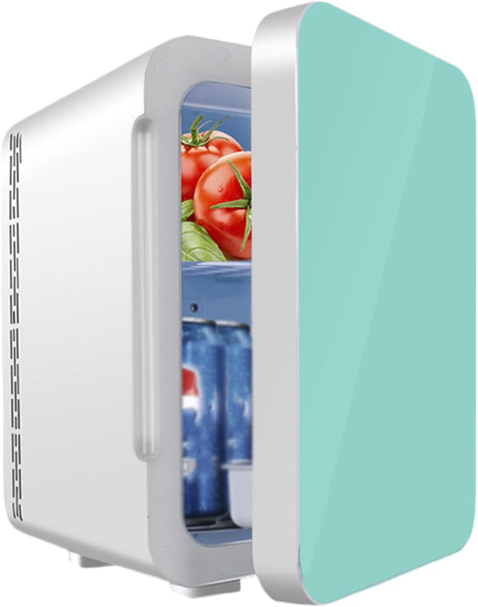 Car Refrigerator, 12v/220v Car Cooling and Heating Box Car Fridge 22L Tempered Glass Surface Home and Car Dual-Purpose Mini Refrigerator for Skincare, Beverage, Food,A