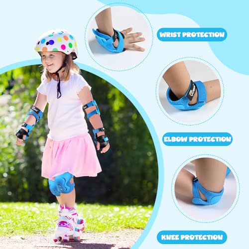 image for JBM Kids Knee Pad Elbow Pads and Wrist Guards Protective Gear Set for 