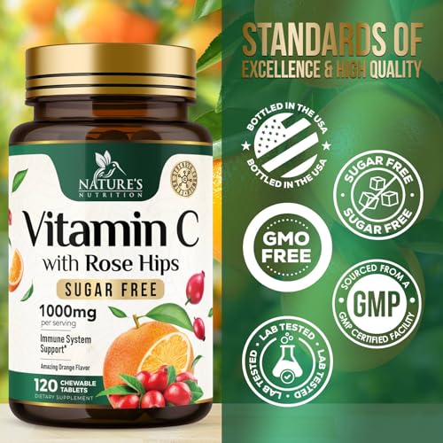 Nature's Nutrition Vitamin C Chewable with Rose Hips