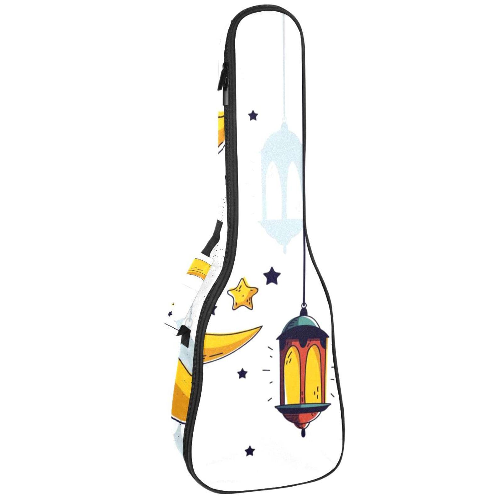 Moon and Star Étui pour ukulélé soprano pour ukulélé ténor avec sangles réglables et sac rembourré étanche