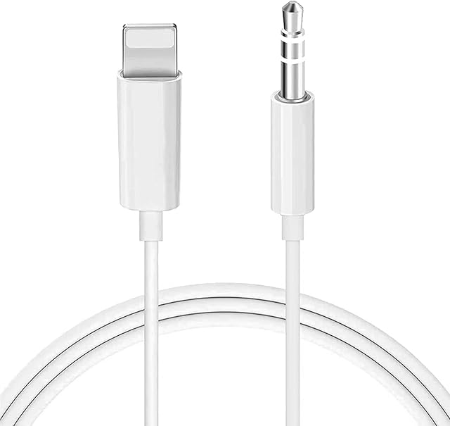 Aux Cable for iPhone in Car, iPhone 3.5mm Aux Cable, Headphones Aux Cord for Car/Headphone/Home Stereo/Speaker, Compatible with iPad/iPod/ iPhone 11/12/13/14/Pro/Xs/XR/X/8/7
