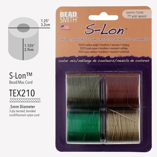 Cordon Super-lon 18 Earth Tones pour bijoux kumihimo macramé - 4