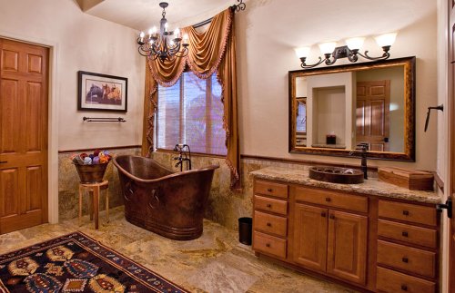 Premier Copper Products Btdr67Db 67-Inch Hammered Copper Double Slipper Bathtub With Rings, Oil Rubbed Bronze #TOP7