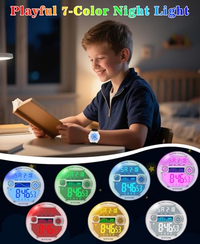 Image of Kids Digital Watch for Boys Girls, Waterproof LED Colorful Lights Sports Watch Suitable for 5-17 Years Old Teenagers (with Gift Box)