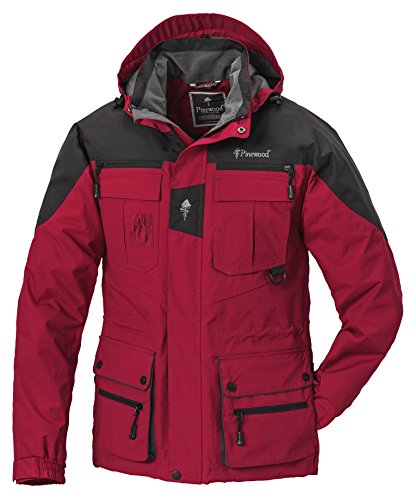 Pinewood Dog Sports - Chaqueta deportiva rojo rojo oscuro y negro Talla:large