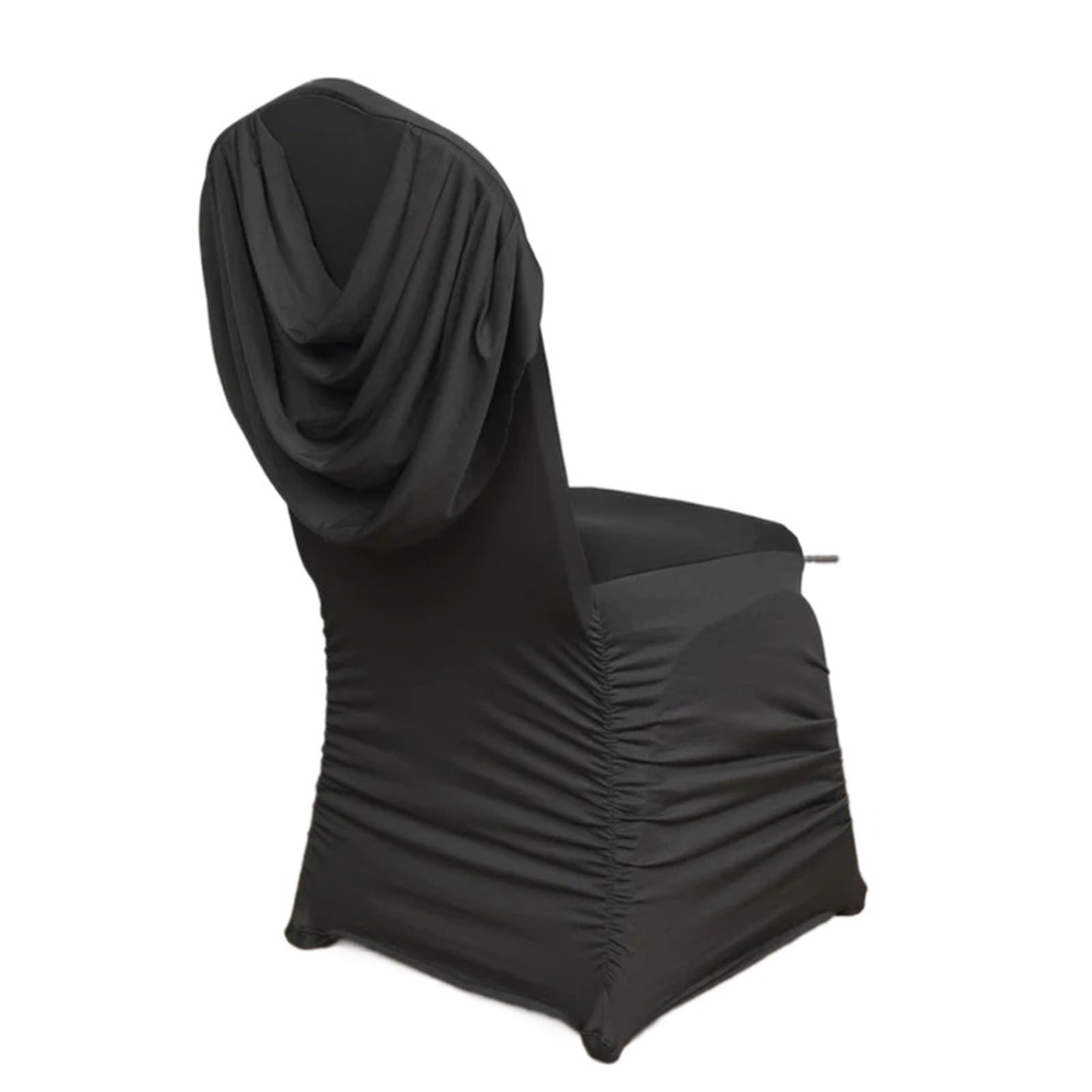RRYPBOVG Wedding Chair Cover White Color Ruffled Stretch Spandex Chair Cover Banquet Wedding Chair Covers For Party Event Hotel Decoration